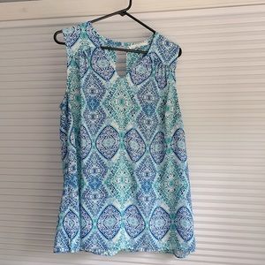 Beautiful Blues and Sea Greens Dressy Tank